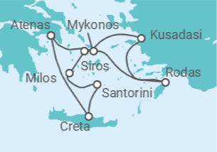 Itinerario del Crucero Grecia, Turquía - Silversea