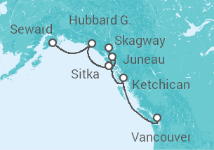 Itinerario del Crucero Alaska - Silversea