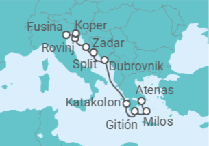 Itinerario del Crucero Croacia, Eslovenia - Silversea