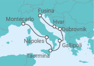 Itinerario del Crucero Croacia, Italia - Silversea