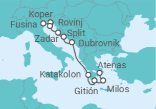 Itinerario del Crucero Eslovenia, Croacia - Silversea