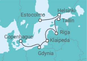 Itinerario del Crucero Finlandia, Estonia, Letonia, Lituania, Polonia - Silversea