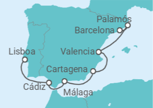 Itinerario del Crucero España - Silversea