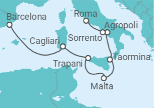 Itinerario del Crucero Italia, Malta - Silversea