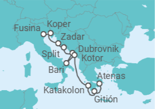 Itinerario del Crucero Eslovenia, Croacia, Italia, Montenegro - Silversea