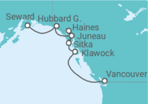 Itinerario del Crucero Alaska - Silversea
