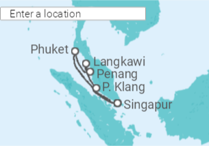 Itinerario del Crucero Tailandia, Malasia, Singapur - Silversea