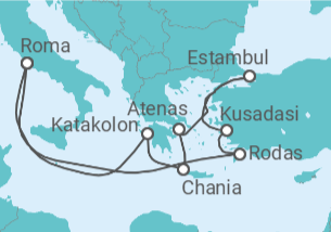 Itinerario del Crucero Grecia, Turquía - Cunard