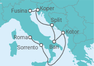 Itinerario del Crucero Eslovenia, Croacia, Italia, Montenegro - Silversea