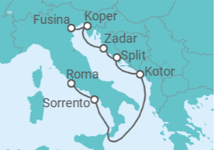 Itinerario del Crucero Italia, Montenegro, Croacia, Eslovenia - Silversea