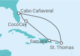Itinerario del Crucero República Dominicana, Islas Vírgenes - Eeuu - Royal Caribbean