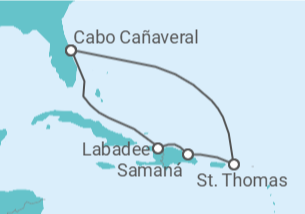 Itinerario del Crucero Islas Vírgenes - Eeuu, República Dominicana - Royal Caribbean