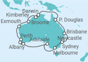 Itinerario del Crucero Australia - Princess Cruises