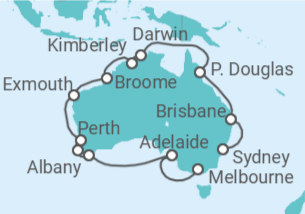 Itinerario del Crucero desde Melbourne (Australia) a Sydney (Australia) - Princess Cruises