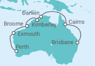 Itinerario del Crucero Australia - Princess Cruises