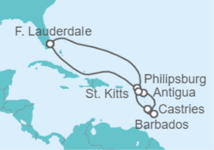 Itinerario del Crucero Saint Maarten, Santa Lucía, Barbados, Antigua Y Barbuda, San Cristóbal Y Nieves - Celebrity Cruises