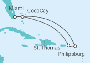 Itinerario del Crucero Islas Vírgenes - Eeuu, Saint Maarten - Royal Caribbean