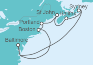 Itinerario del Crucero USA, Canadá - Royal Caribbean
