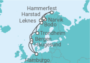 Itinerario del Crucero Noruega - Costa Cruceros