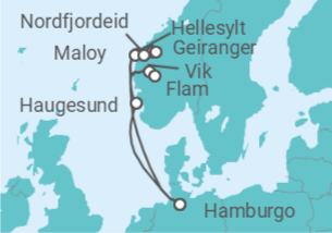 Itinerario del Crucero Noruega - Costa Cruceros