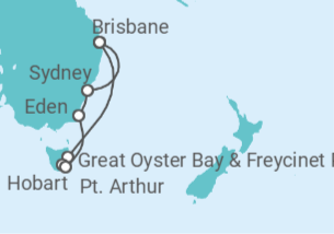 Itinerario del Crucero Australia - Princess Cruises