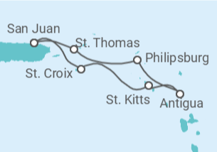 Itinerario del Crucero Islas Vírgenes - Eeuu, Saint Maarten, Antigua Y Barbuda, San Cristóbal Y Nieves - Royal Caribbean