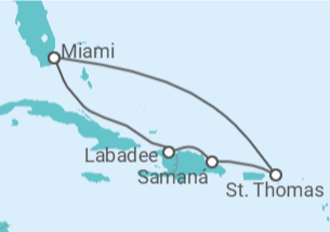 Itinerario del Crucero República Dominicana, Islas Vírgenes - Eeuu - Royal Caribbean