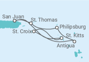Itinerario del Crucero Islas Vírgenes - Eeuu, Saint Maarten, Antigua Y Barbuda, San Cristóbal Y Nieves - Royal Caribbean