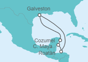 Itinerario del Crucero México, Honduras - Carnival