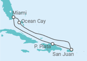 Itinerario del Crucero Isla Privada en Bahamas, Puerto Rico y Rep. Dominicana  - MSC Cruceros