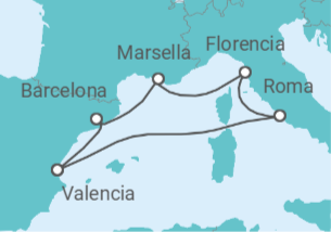 Itinerario del Crucero España, Francia, Italia - MSC Cruceros