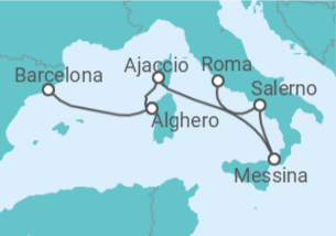 Itinerario del Crucero Francia, Italia - Cunard