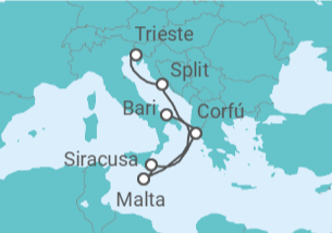 Itinerario del Crucero Grecia, Malta, Croacia - Costa Cruceros