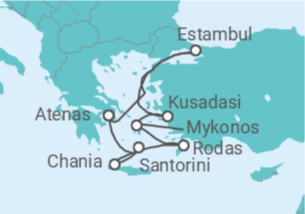 Itinerario del Crucero Turquía, Grecia - Virgin Voyages