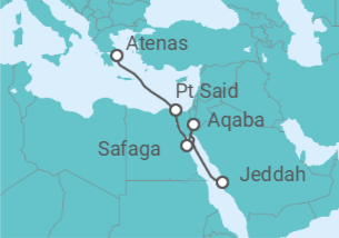 Itinerario del Crucero Egipto, Jordania - Celestyal Cruises