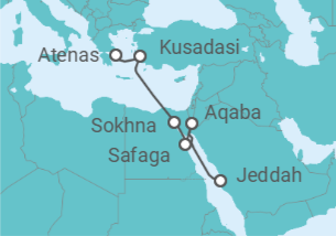 Itinerario del Crucero Jordania, Egipto, Turquía - Celestyal Cruises