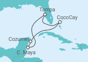 Itinerario del Crucero México - Royal Caribbean