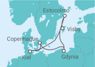Itinerario del Crucero Dinamarca, Polonia, Suecia - Costa Cruceros