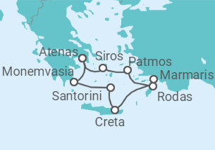 Itinerario del Crucero Grecia, Turquía - Azamara Club Cruises