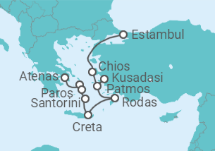 Itinerario del Crucero desde Atenas (Grecia) a Estambul (Turquía) - Azamara Club Cruises