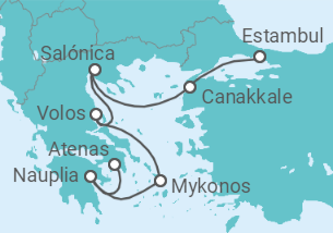 Itinerario del Crucero Grecia - Azamara Club Cruises