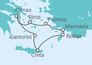 Itinerario del Crucero Grecia, Turquía - Azamara Club Cruises