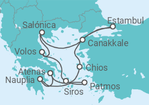 Itinerario del Crucero Grecia, Turquía - Azamara Club Cruises