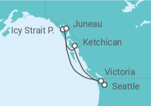 Itinerario del Crucero Alaska - MSC Cruceros