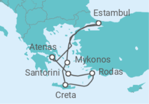 Itinerario del Crucero Turquía, Grecia - Costa Cruceros