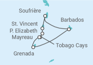 Itinerario del Crucero Vuelta al mundo - Costa Cruceros
