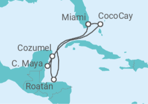 Itinerario del Crucero Honduras, México - Royal Caribbean