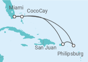 Itinerario del Crucero Saint Maarten, Puerto Rico - Royal Caribbean