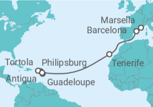 Itinerario del Crucero Saint Maarten, Islas Vírgenes - Reino Unido, Antigua Y Barbuda, España - MSC Cruceros