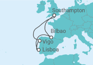 Itinerario del Crucero España, Portugal - Royal Caribbean